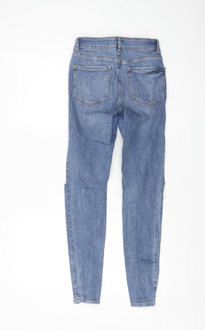 Denim Co. Women Blue Size 6 Skinny Distressed Jeans