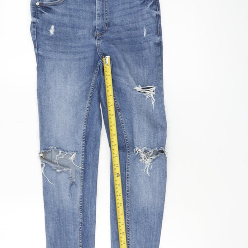 Denim Co. Women Blue Size 6 Skinny Distressed Jeans