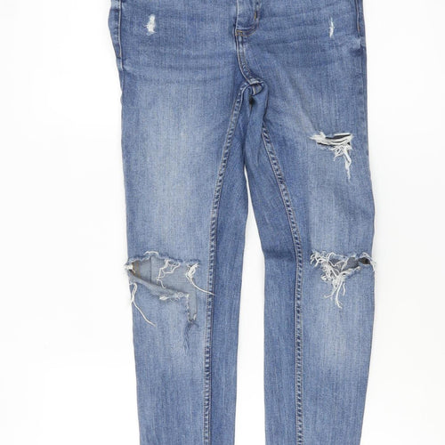 Denim Co. Women Blue Size 6 Skinny Distressed Jeans