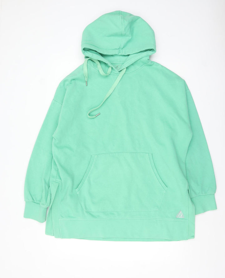 Next Women’s Green Pullover Hoodie L Cotton Blend Casual