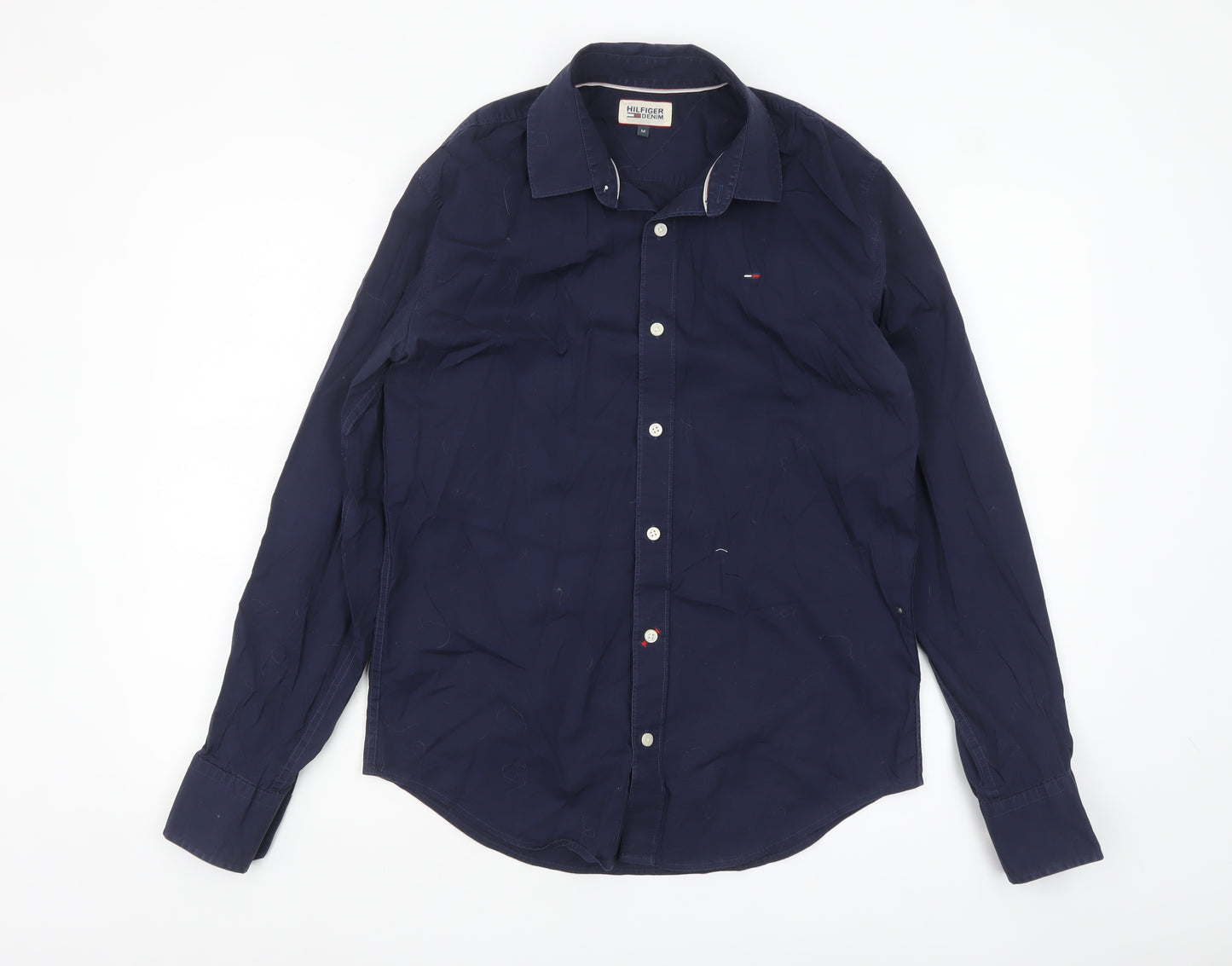 Hilfiger Denim Men's Blue Long Sleeve Button-Up Shirt M