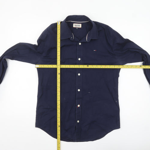 Hilfiger Denim Men's Blue Long Sleeve Button-Up Shirt M