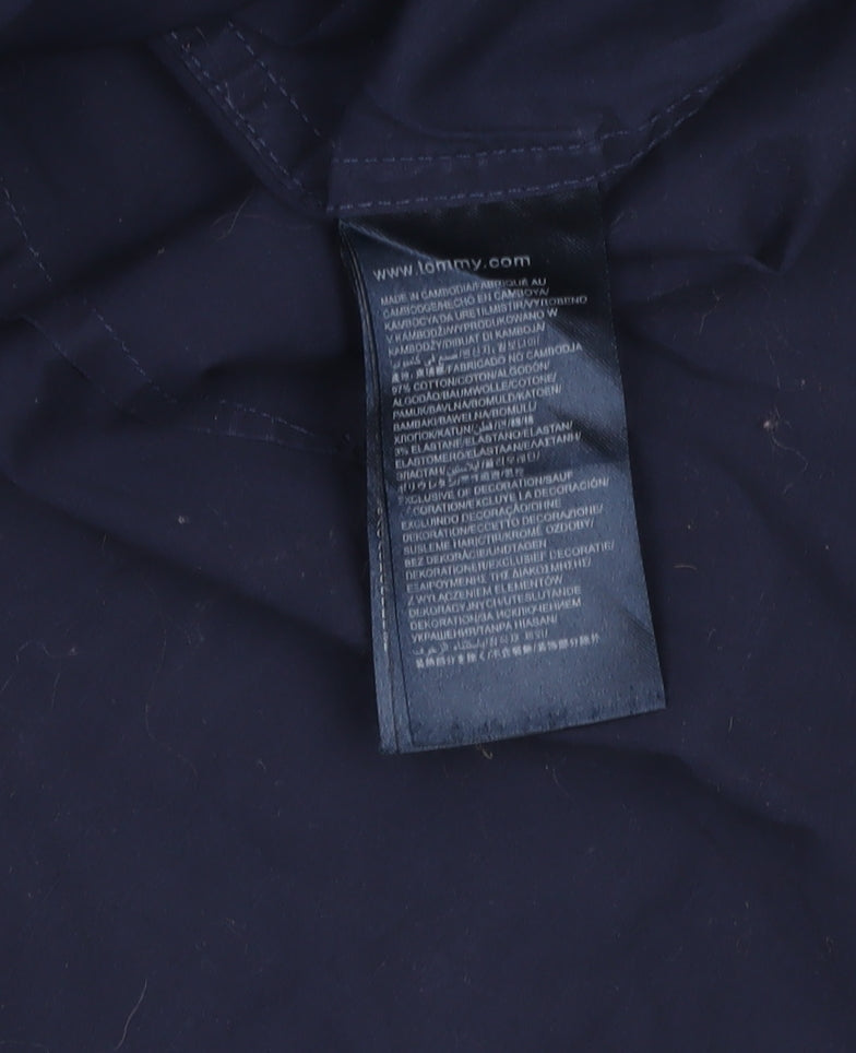 Hilfiger Denim Men's Blue Long Sleeve Button-Up Shirt M