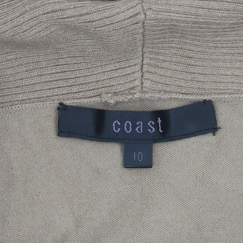Coast Women’s Beige Off Shoulder Bodycon Knit Dress Size 10