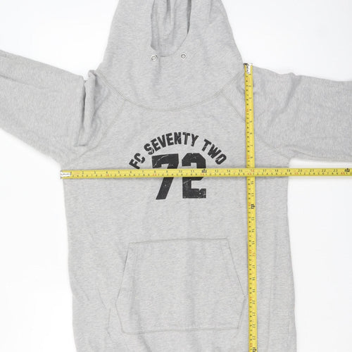 French Connection Women Grey Medium Pullover Hoodie 100% Cotton FC Seventy Two