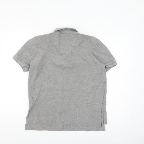 Ralph Lauren Men's Grey Custom Fit Polo Shirt Size S