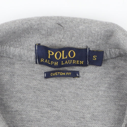 Ralph Lauren Men's Grey Custom Fit Polo Shirt Size S
