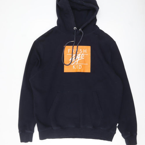 Fresh Ego Kid Men’s Blue Pullover Hoodie L Streetwear Logo