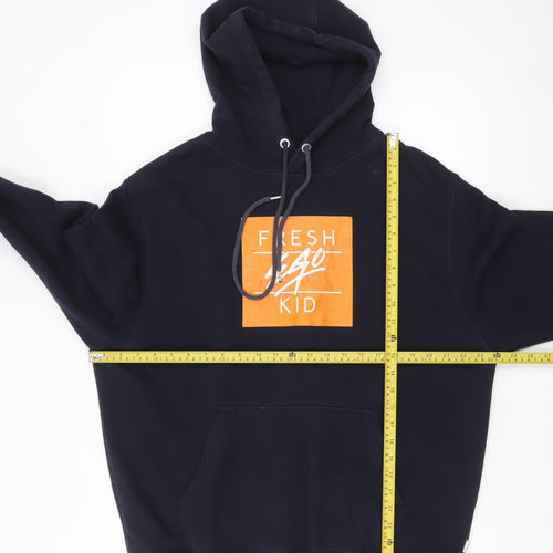 Fresh Ego Kid Men’s Blue Pullover Hoodie L Streetwear Logo