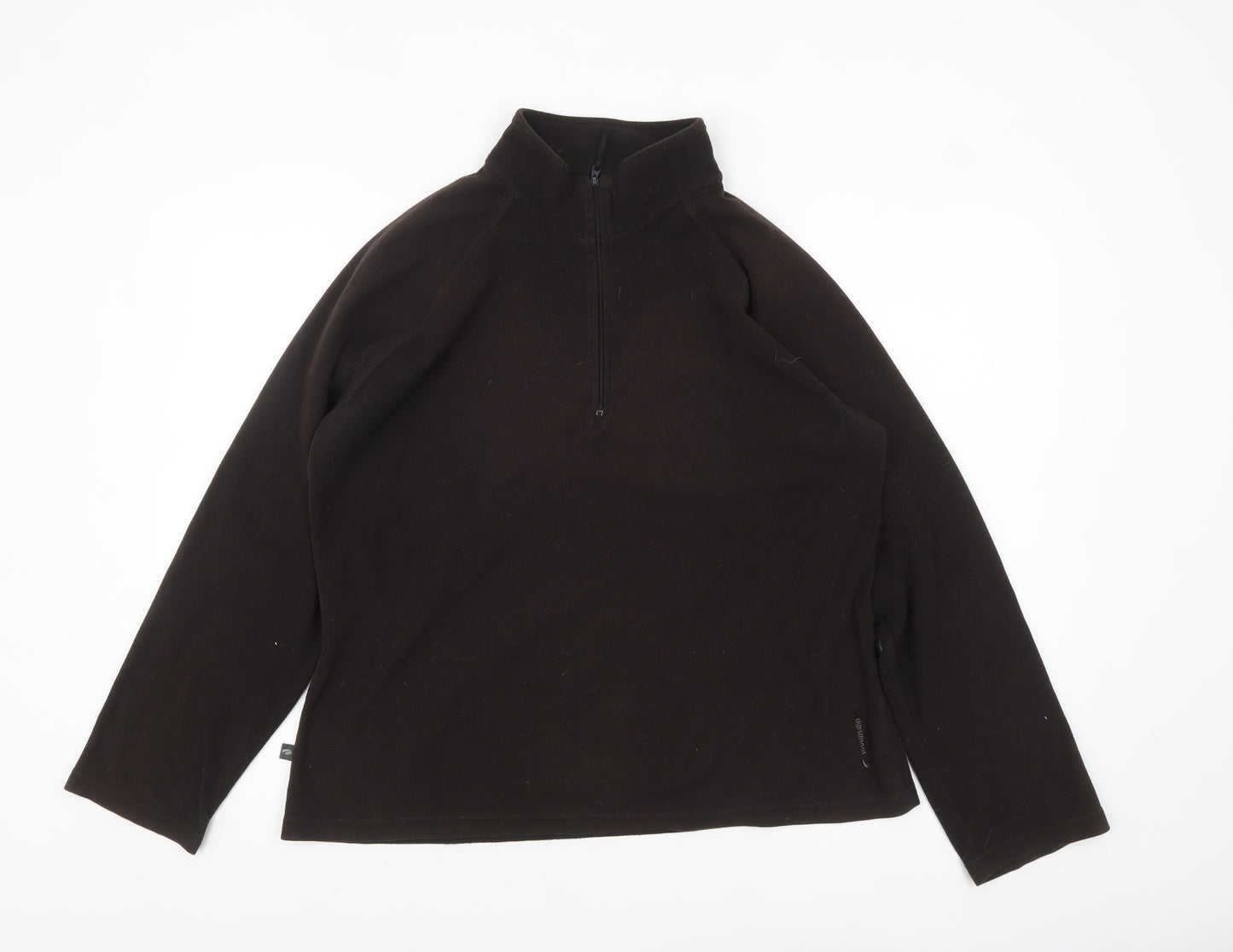 Mountainlife Men's Black Fleece 1/2 Zip Pullover Sweatshirt L