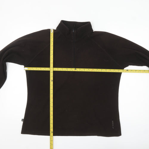 Mountainlife Men's Black Fleece 1/2 Zip Pullover Sweatshirt L