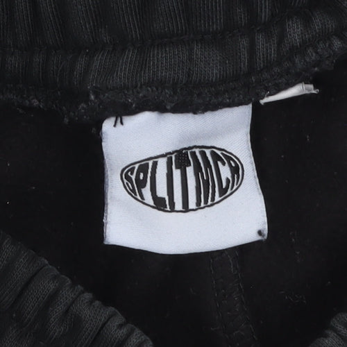 Split MCR Men's Black Fleece Sweatpants Size S Elastic Waist