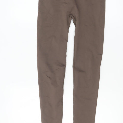 PrettyLittleThing Women Brown Seamless Leggings Size S