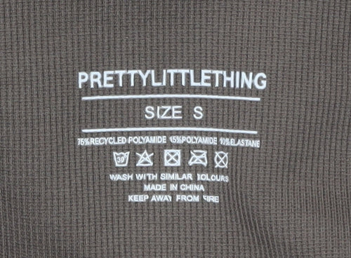 PrettyLittleThing Women Brown Seamless Leggings Size S