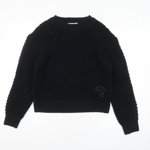 Rita Ora x Primark Womens Black Chunky Knit Jumper Size S 10-12
