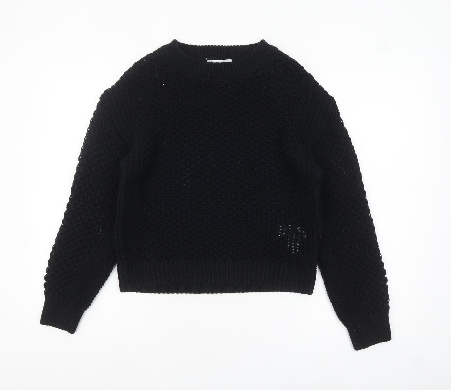 Rita Ora x Primark Womens Black Chunky Knit Jumper Size S 10-12