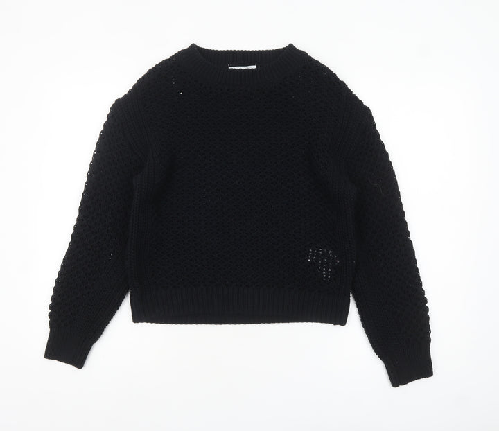 Rita Ora x Primark Womens Black Chunky Knit Jumper Size S 10-12