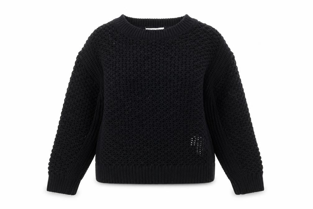 Rita Ora x Primark Womens Black Chunky Knit Jumper Size S 10-12