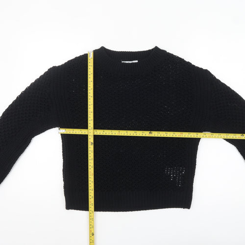 Rita Ora x Primark Womens Black Chunky Knit Jumper Size S 10-12