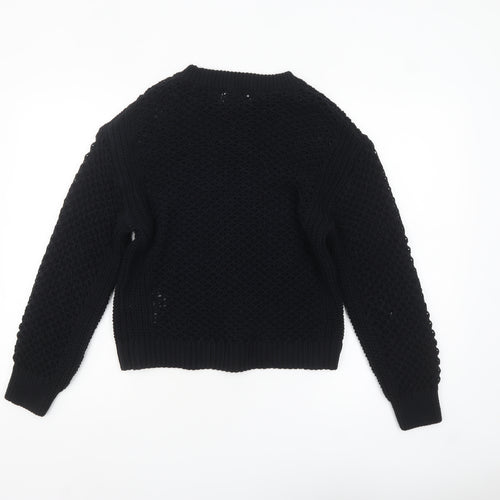 Rita Ora x Primark Womens Black Chunky Knit Jumper Size S 10-12