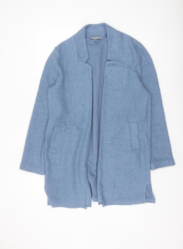 Principles Women Blue Size 14 Open Front Knit Cardigan