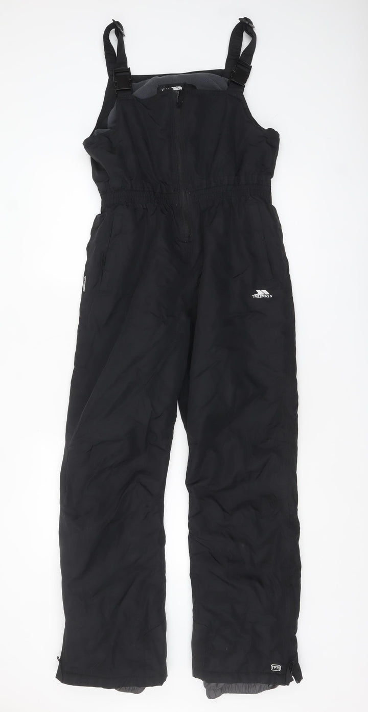 Trespass Girls Black Waterproof Ski Overall 13-14 Years Winter Softshell