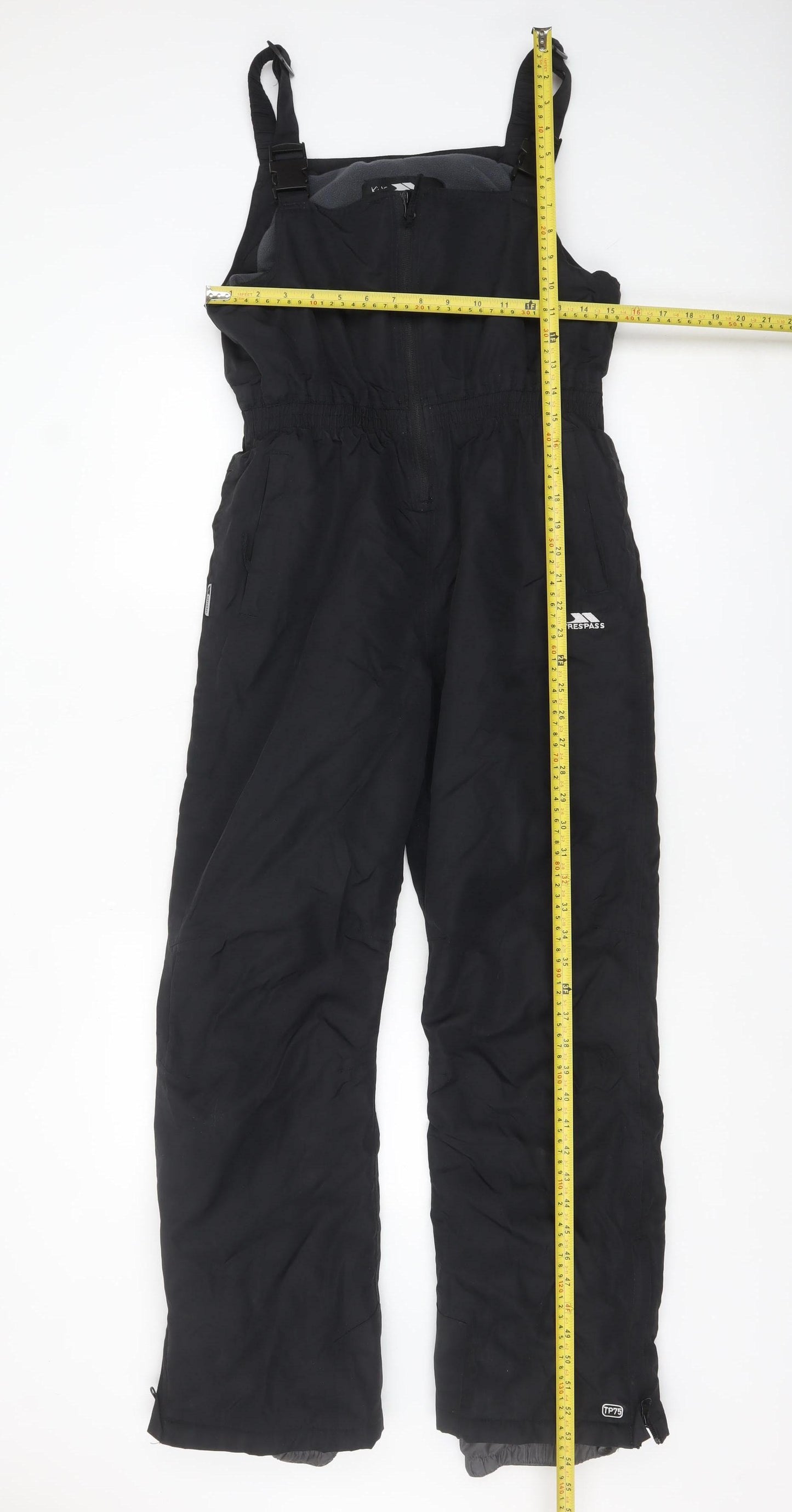 Trespass Girls Black Waterproof Ski Overall 13-14 Years Winter Softshell