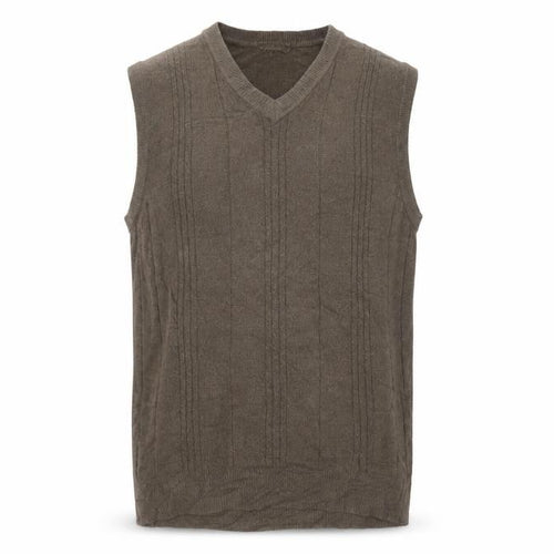 Dockers Men's Brown Acrylic V-Neck Knit Vest XL