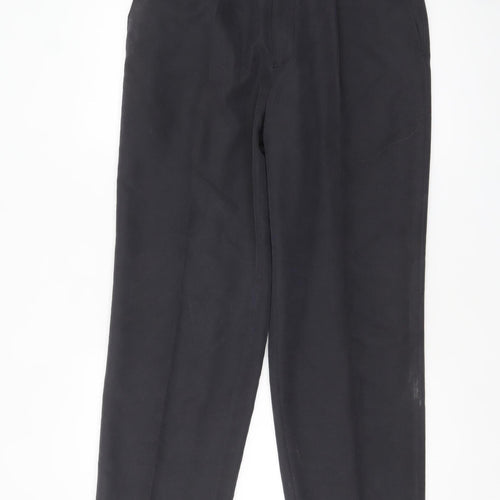 Maine New England Men’s Black Pleated Trousers 32R Regular Fit