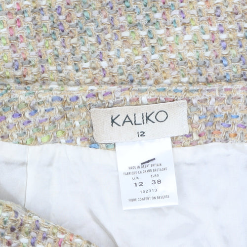 Kaliko Women’s Beige Tweed Pencil Skirt Size 12