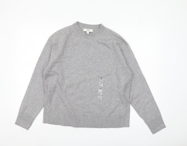 Marks and Spencer Women Grey M Knit Pullover Jumper