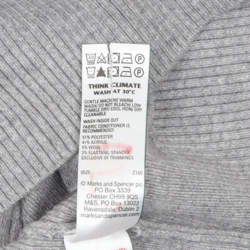 Marks and Spencer Women Grey M Knit Pullover Jumper