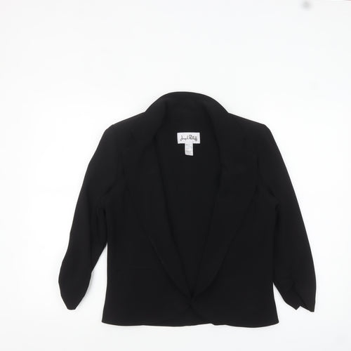 Joseph Ribkoff Women Black Blazer UK 12 Single-Breasted Classic Jacket