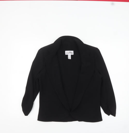 Joseph Ribkoff Women Black Blazer UK 12 Single-Breasted Classic Jacket