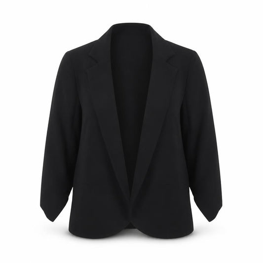 Front view of Joseph Ribkoff Women Black Blazer UK 12 Single-Breasted Classic Jacket
