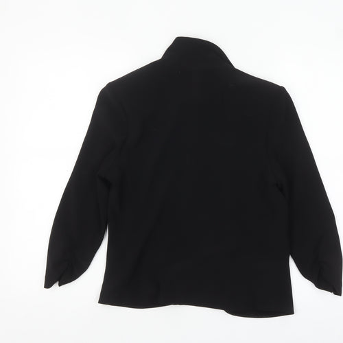 Joseph Ribkoff Women Black Blazer UK 12 Single-Breasted Classic Jacket