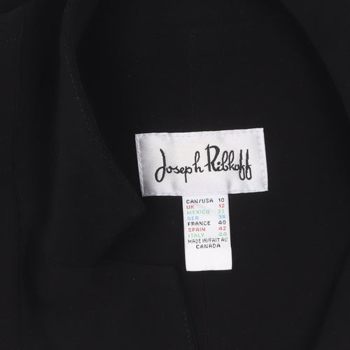 Joseph Ribkoff Women Black Blazer UK 12 Single-Breasted Classic Jacket