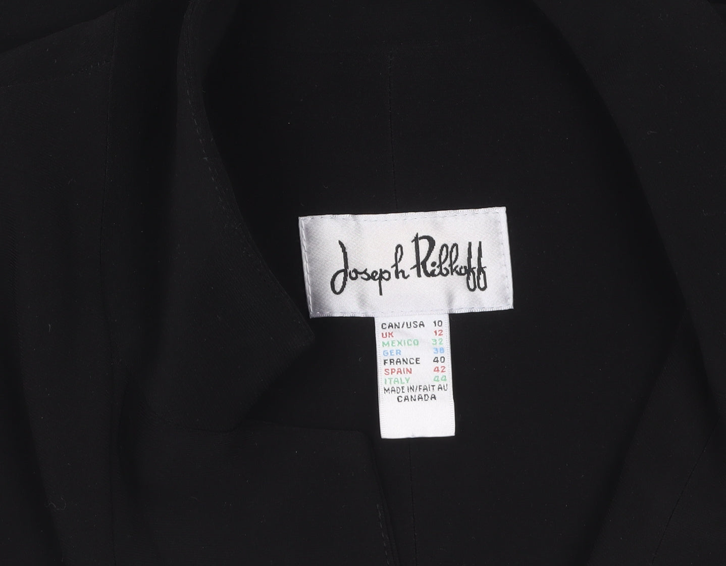 Joseph Ribkoff Women Black Blazer UK 12 Single-Breasted Classic Jacket
