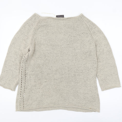 Principles Women’s Beige Boat Neck 3/4 Sleeve Knit Jumper Size 18