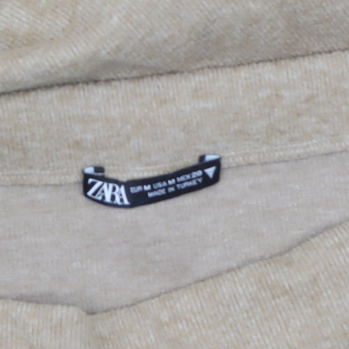 Zara Women Beige Midi Pencil Knit Skirt Size 12