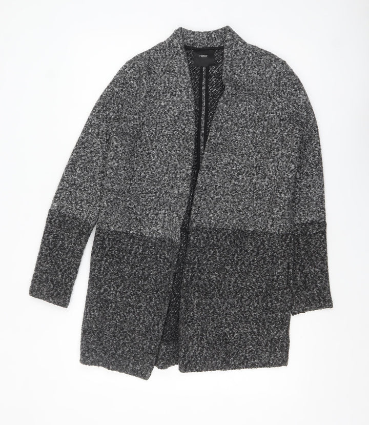 Next Women’s Grey Coatigan Size 6 Mid-Length Open Front Overcoat