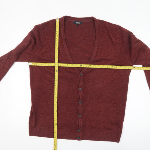 Easy Men’s Brown Acrylic Button-Up Cardigan Size L