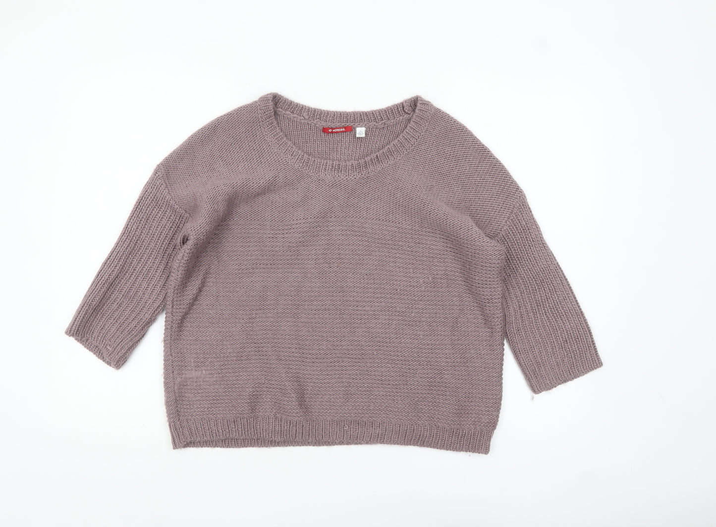 Hotkiss Womens Purple Wool Blend Crew Neck Jumper Size 12