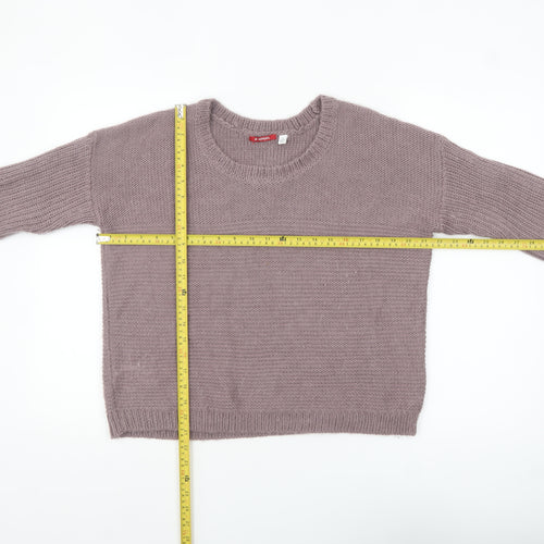 Hotkiss Womens Purple Wool Blend Crew Neck Jumper Size 12
