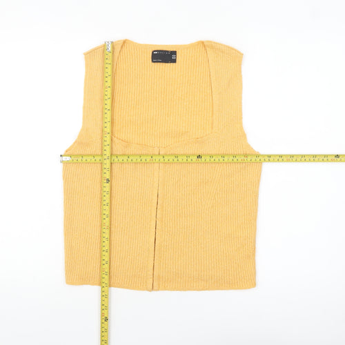 ASOS Design Women's Yellow Knit Tank Top Size 16 Sleeveless
