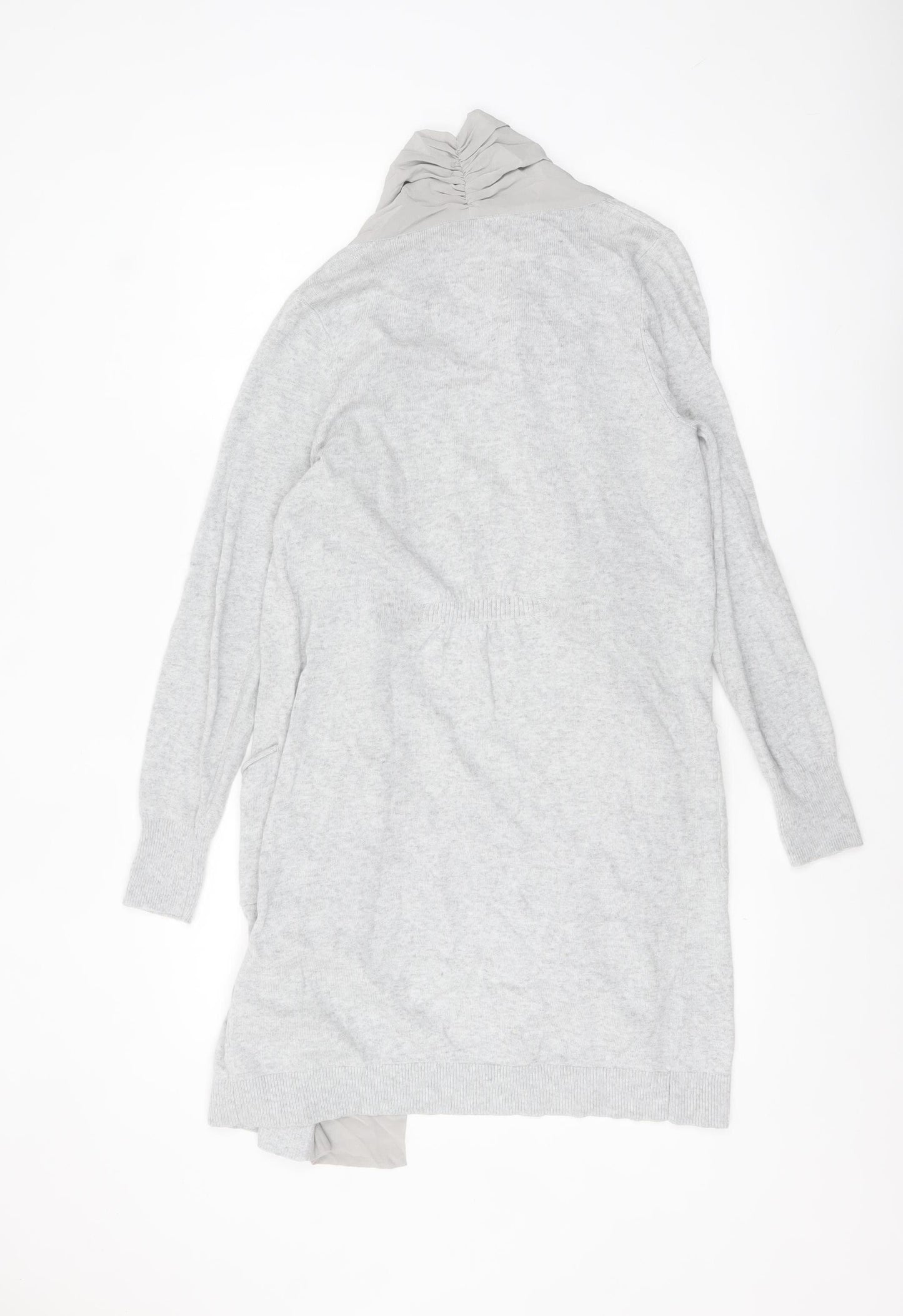 Mint Velvet Womens Grey Size 12 Long Sleeve Open Knit Cardigan