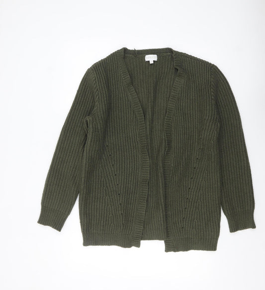 Apricot Women’s Green Long Sleeve Chunky Knit Cardigan Size 12