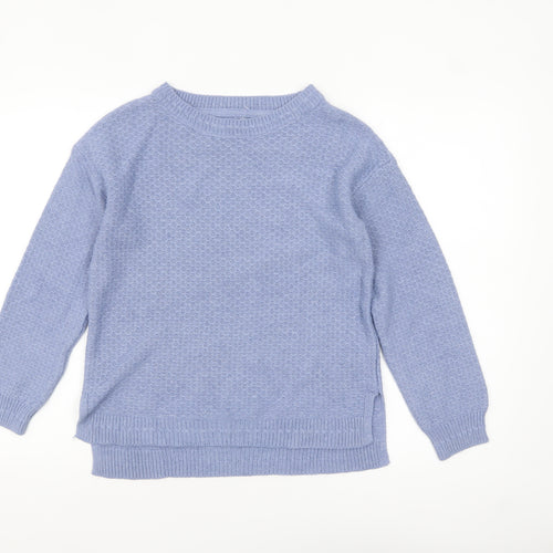 Fat Face Women's Blue Crew Neck Knit Jumper Size 10