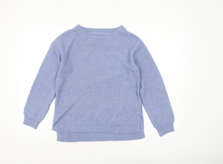 Fat Face Women's Blue Crew Neck Knit Jumper Size 10