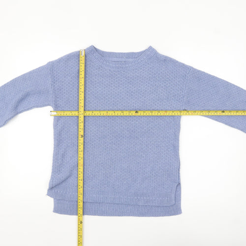 Fat Face Women's Blue Crew Neck Knit Jumper Size 10